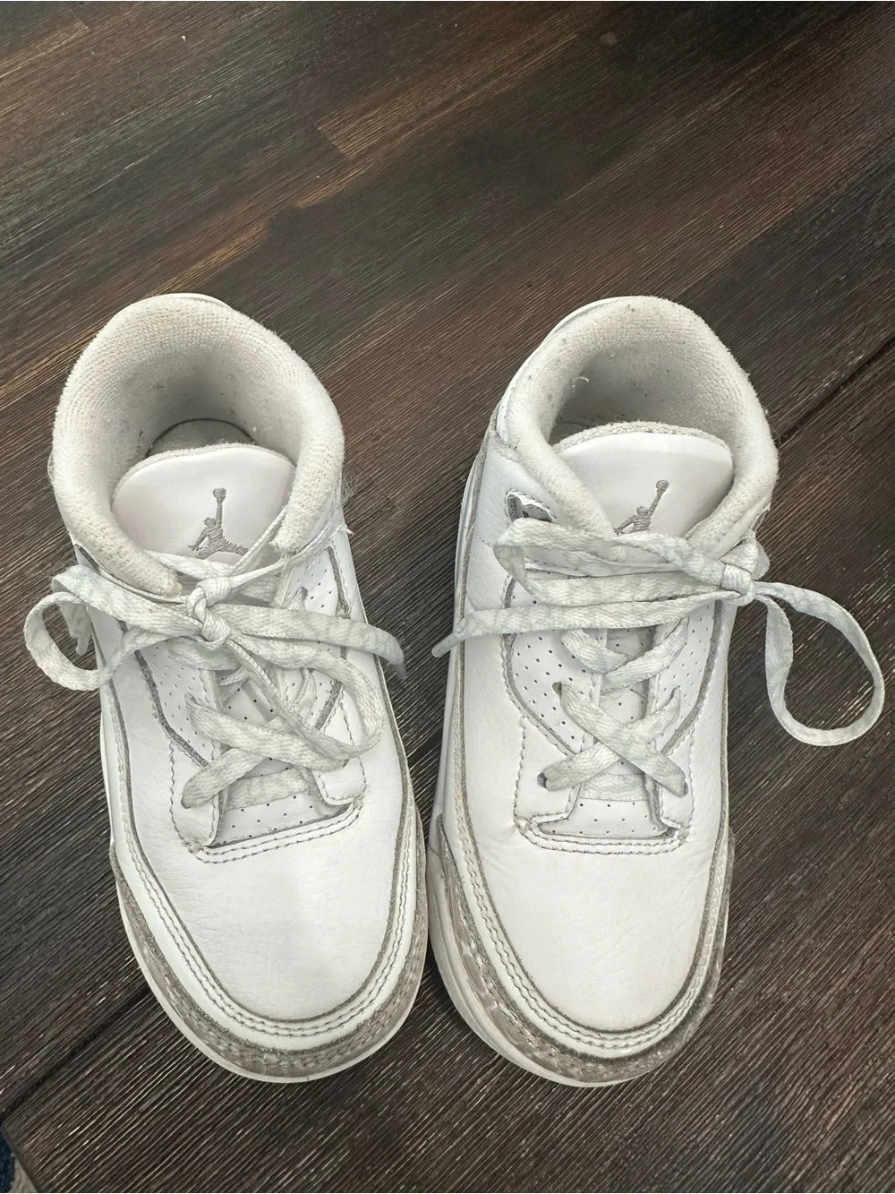 Jordan Kids White Leather Sneakers
